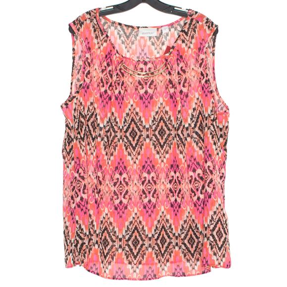 NWT Avenue Top Sheer Y2K Boho Coastal Grandma Cottage Kawaii Lolita Pink 22/24 - Picture 1 of 5